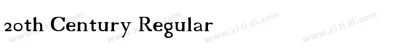 20th Century Regular字体转换